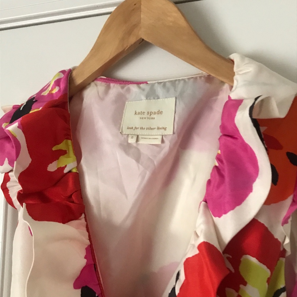 Kate Spade Floral Dress - Pink, Orange, Red - Picture 2 of 8